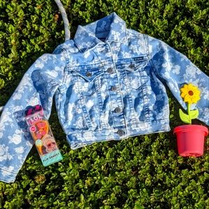 Tractor Denim. Jean Jacket Rose Floral Print.  Girl's Size 7